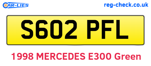 S602PFL are the vehicle registration plates.
