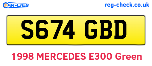 S674GBD are the vehicle registration plates.
