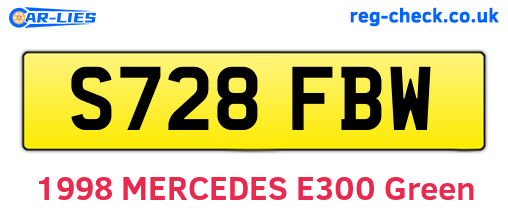 S728FBW are the vehicle registration plates.