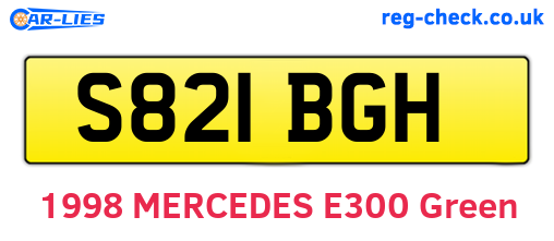 S821BGH are the vehicle registration plates.