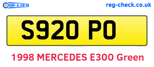 S92OPO are the vehicle registration plates.
