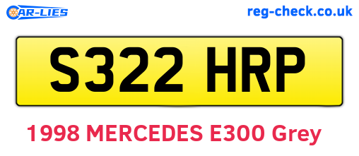 S322HRP are the vehicle registration plates.