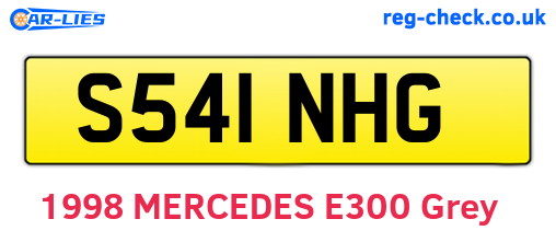 S541NHG are the vehicle registration plates.