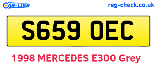 S659OEC are the vehicle registration plates.