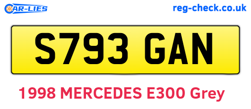 S793GAN are the vehicle registration plates.
