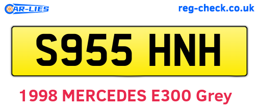 S955HNH are the vehicle registration plates.