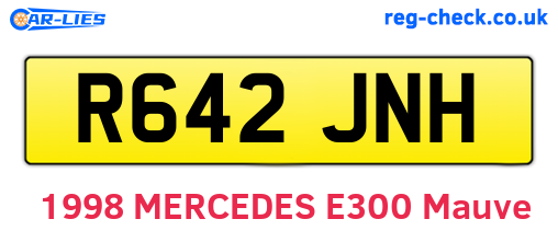 R642JNH are the vehicle registration plates.
