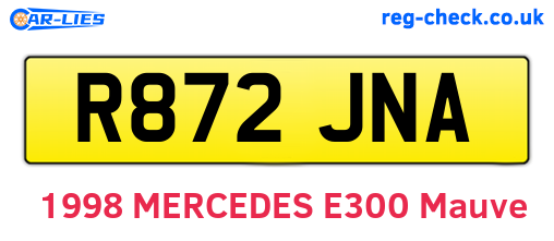 R872JNA are the vehicle registration plates.