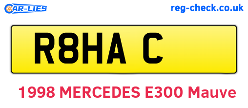 R8HAC are the vehicle registration plates.