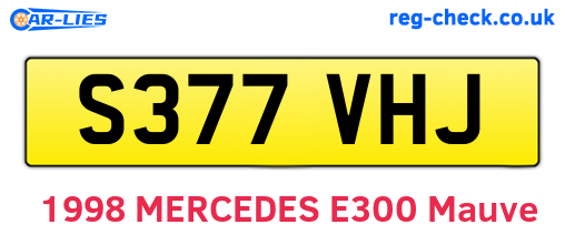S377VHJ are the vehicle registration plates.