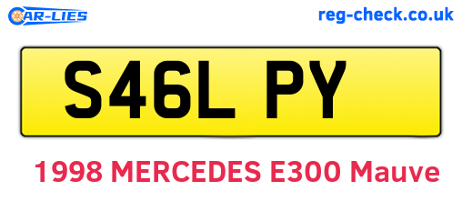 S46LPY are the vehicle registration plates.