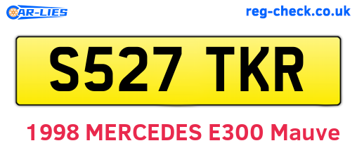 S527TKR are the vehicle registration plates.