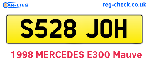 S528JOH are the vehicle registration plates.