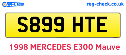 S899HTE are the vehicle registration plates.