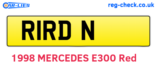 R1RDN are the vehicle registration plates.