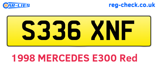S336XNF are the vehicle registration plates.