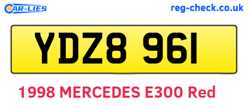 YDZ8961 are the vehicle registration plates.
