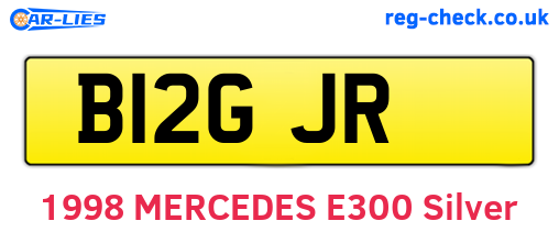 B12GJR are the vehicle registration plates.