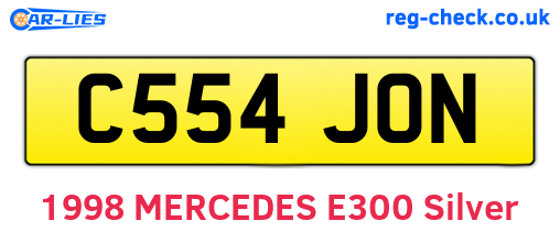 C554JON are the vehicle registration plates.