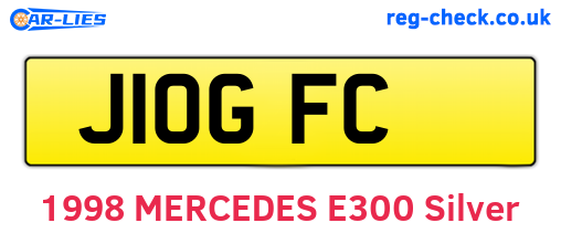 J10GFC are the vehicle registration plates.