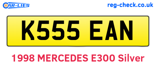 K555EAN are the vehicle registration plates.