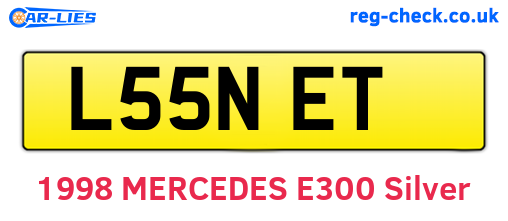 L55NET are the vehicle registration plates.