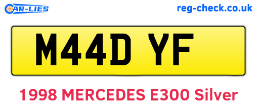 M44DYF are the vehicle registration plates.