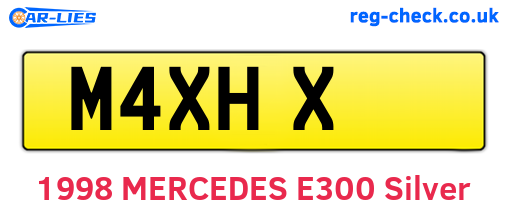 M4XHX are the vehicle registration plates.