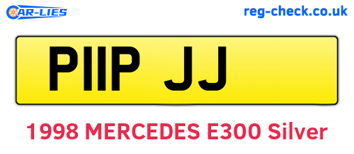 P11PJJ are the vehicle registration plates.