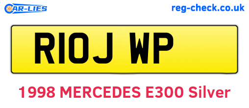 R10JWP are the vehicle registration plates.
