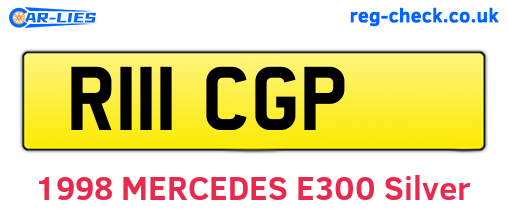 R111CGP are the vehicle registration plates.