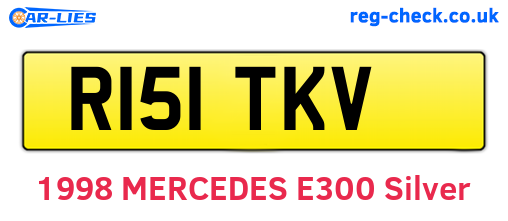 R151TKV are the vehicle registration plates.