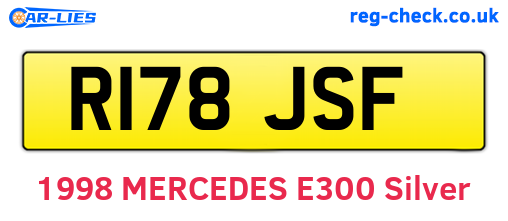 R178JSF are the vehicle registration plates.