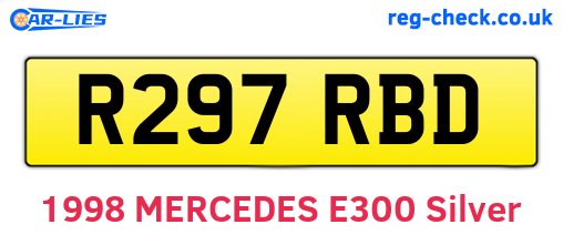 R297RBD are the vehicle registration plates.