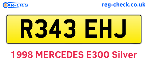 R343EHJ are the vehicle registration plates.