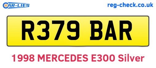 R379BAR are the vehicle registration plates.