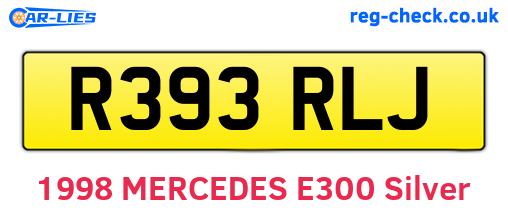 R393RLJ are the vehicle registration plates.