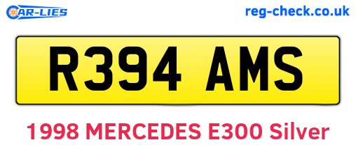 R394AMS are the vehicle registration plates.