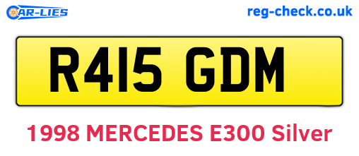 R415GDM are the vehicle registration plates.