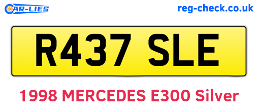 R437SLE are the vehicle registration plates.