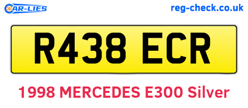 R438ECR are the vehicle registration plates.