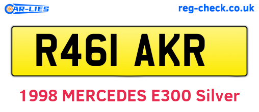 R461AKR are the vehicle registration plates.
