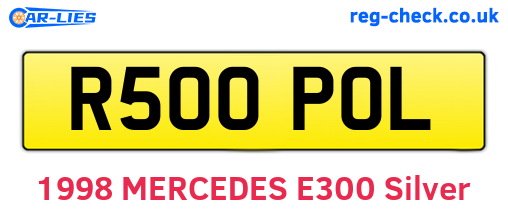 R500POL are the vehicle registration plates.