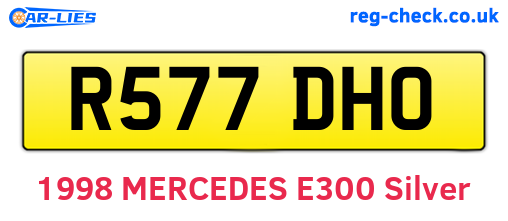 R577DHO are the vehicle registration plates.