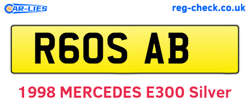 R60SAB are the vehicle registration plates.