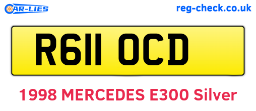 R611OCD are the vehicle registration plates.