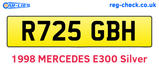 R725GBH are the vehicle registration plates.