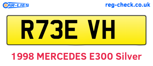 R73EVH are the vehicle registration plates.