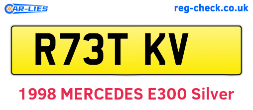 R73TKV are the vehicle registration plates.
