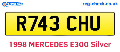 R743CHU are the vehicle registration plates.